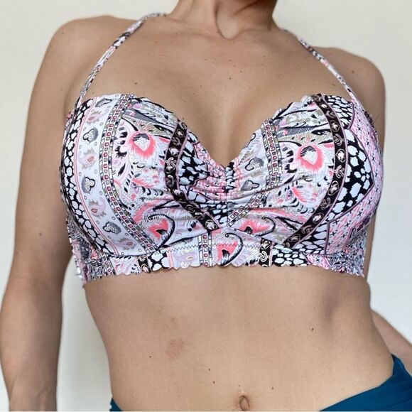 Victoria’s Secret Halter Bikini Swim Top The Getaway 34D Vacation - Picture 3 of 11